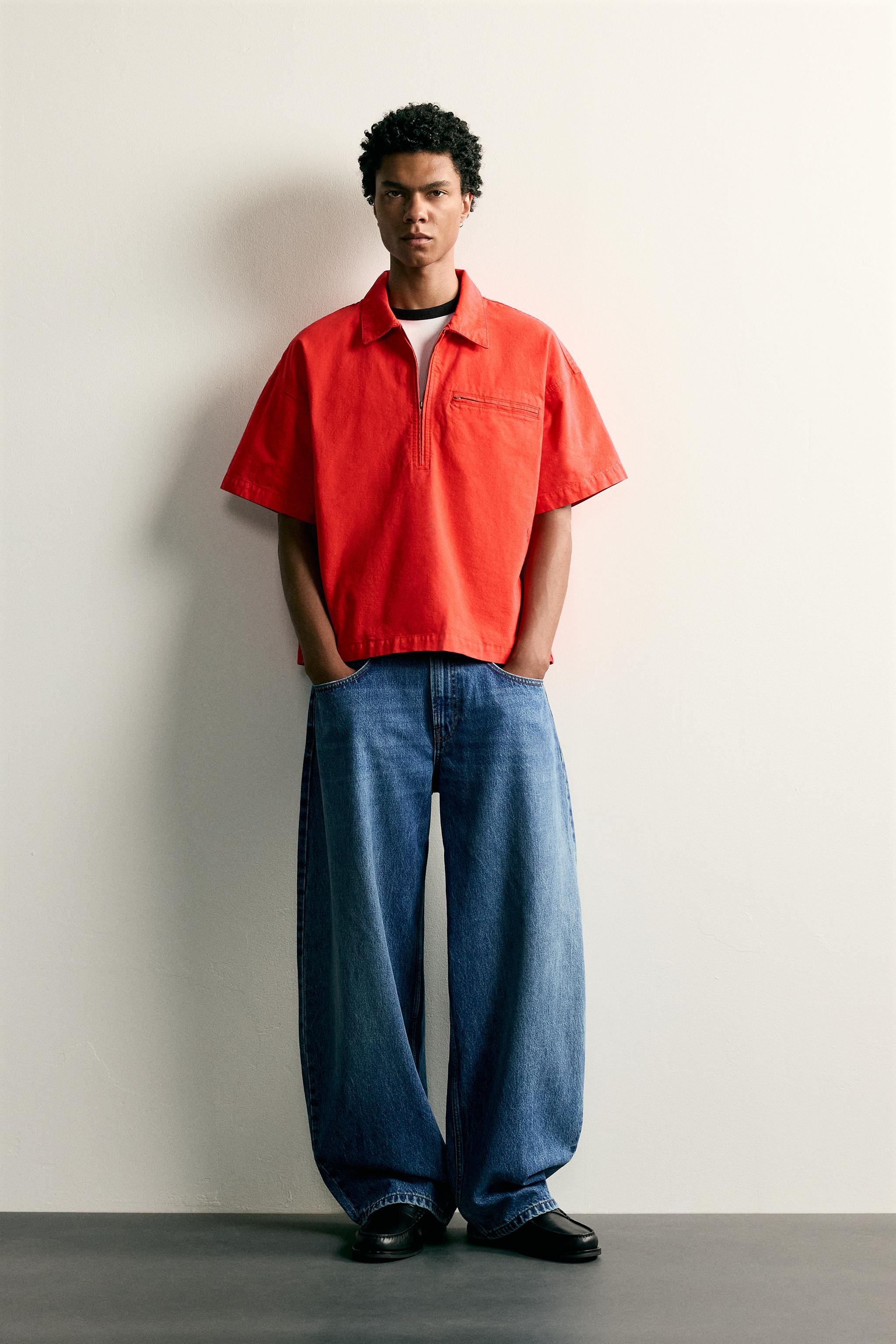 BOXY FIT DENIM POLO