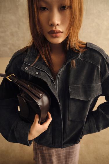 Zara 都市多口袋包 - 紫紅色