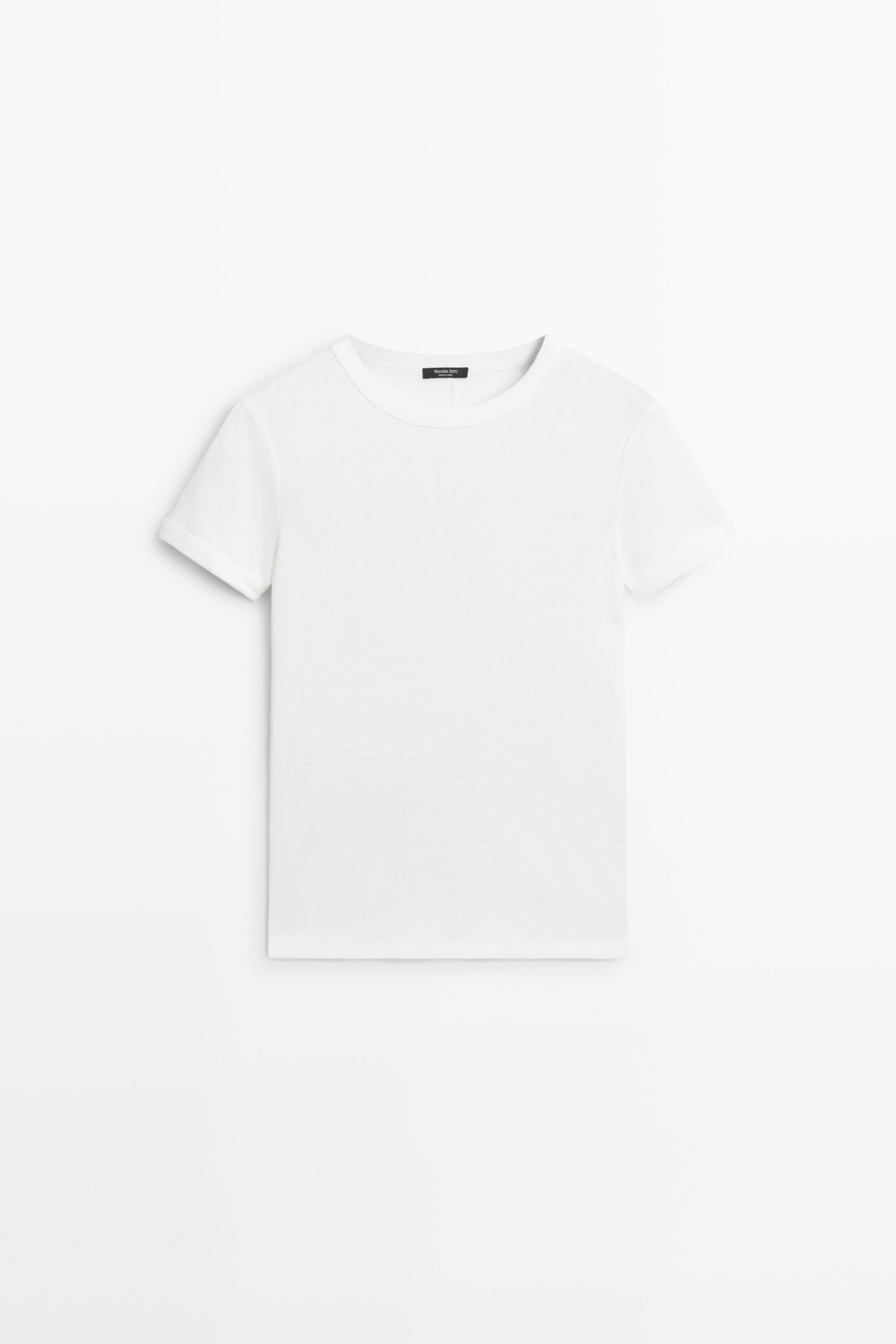 T-shirt manches courtes en bord-côte