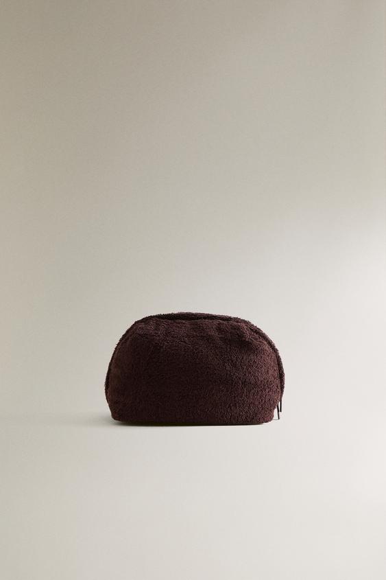 Zara SREDNJE VELIKI NESESER OD FROTIRA – Bordo – Slika 0