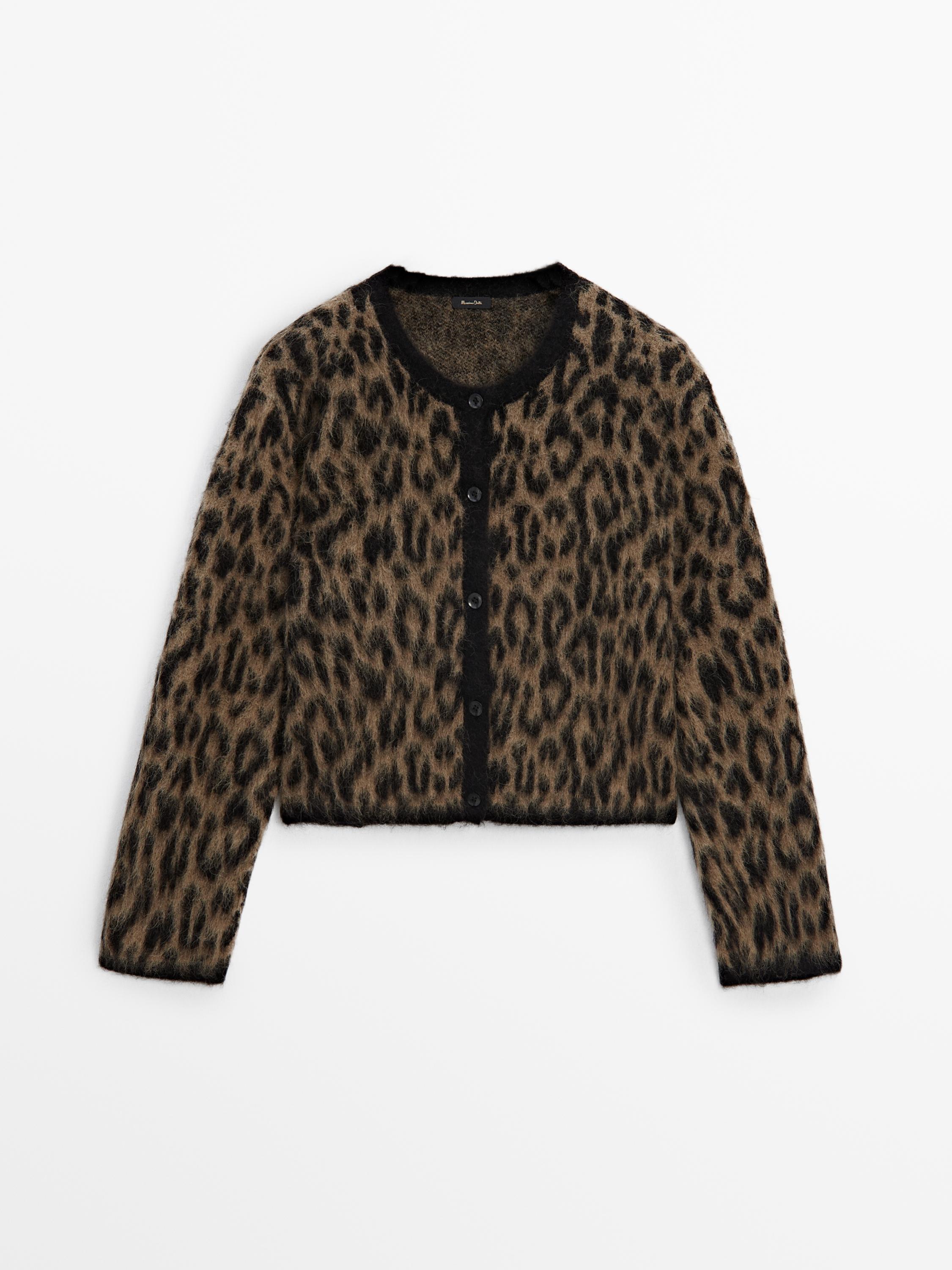 Zara leopard jumper hotsell