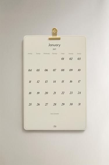 2027 WALL CALENDAR - Ecru by Zara - Image 0