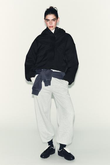 WATER-REPELLENT WINDPROOF HOODED JACKET - Black by Zara