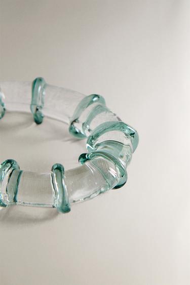 SET OF GLASS NAPKIN RINGS (SET OF 6) - Greens by Zara - Image 3