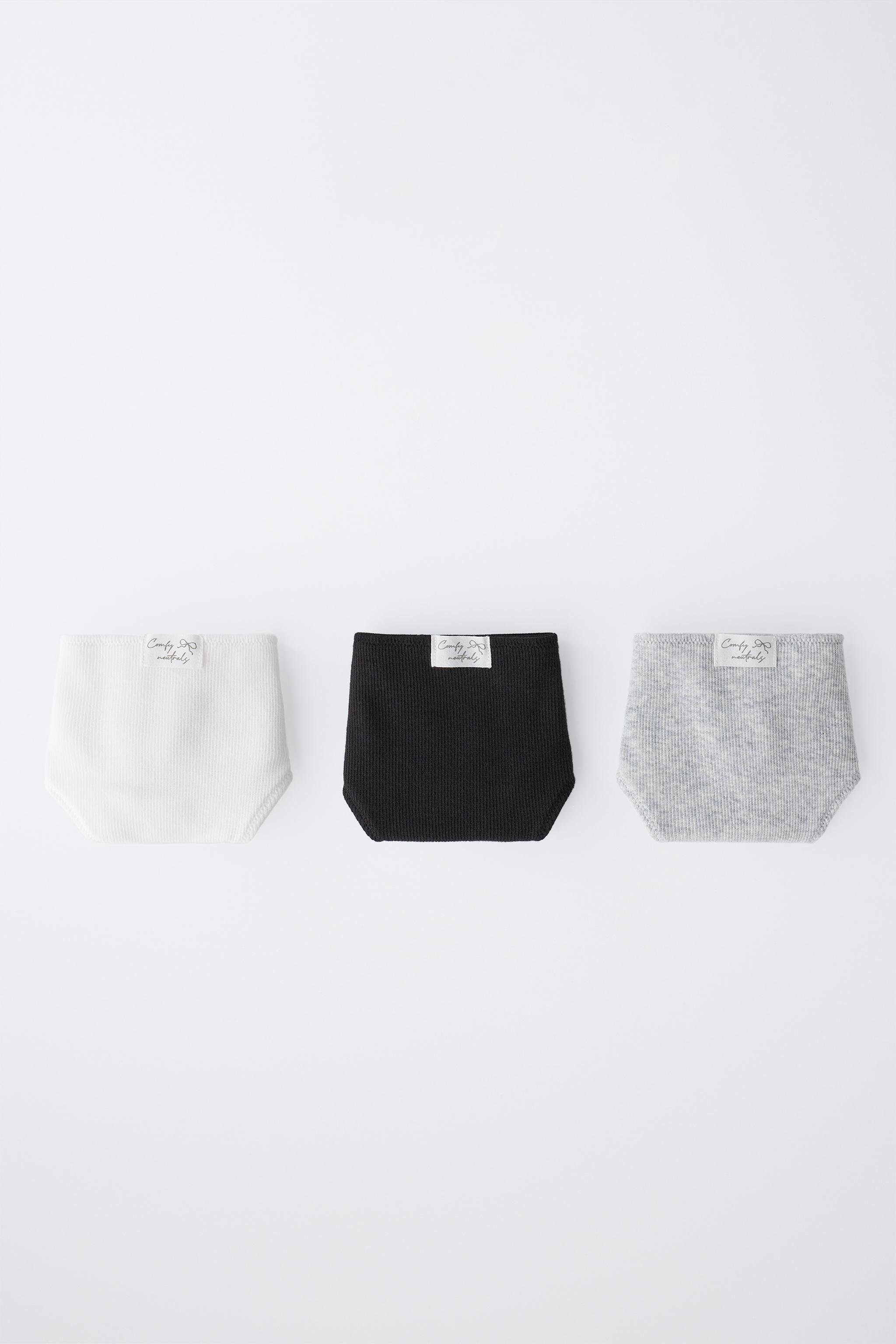 9-14 ANS/ LOT DE TROIS CULOTTES DÉCOR ÉTIQUETTE