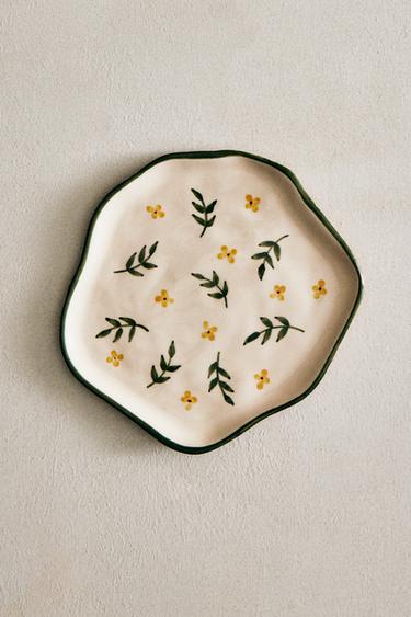 FLORAL DESSERT PLATE - Green by Zara - Image 5