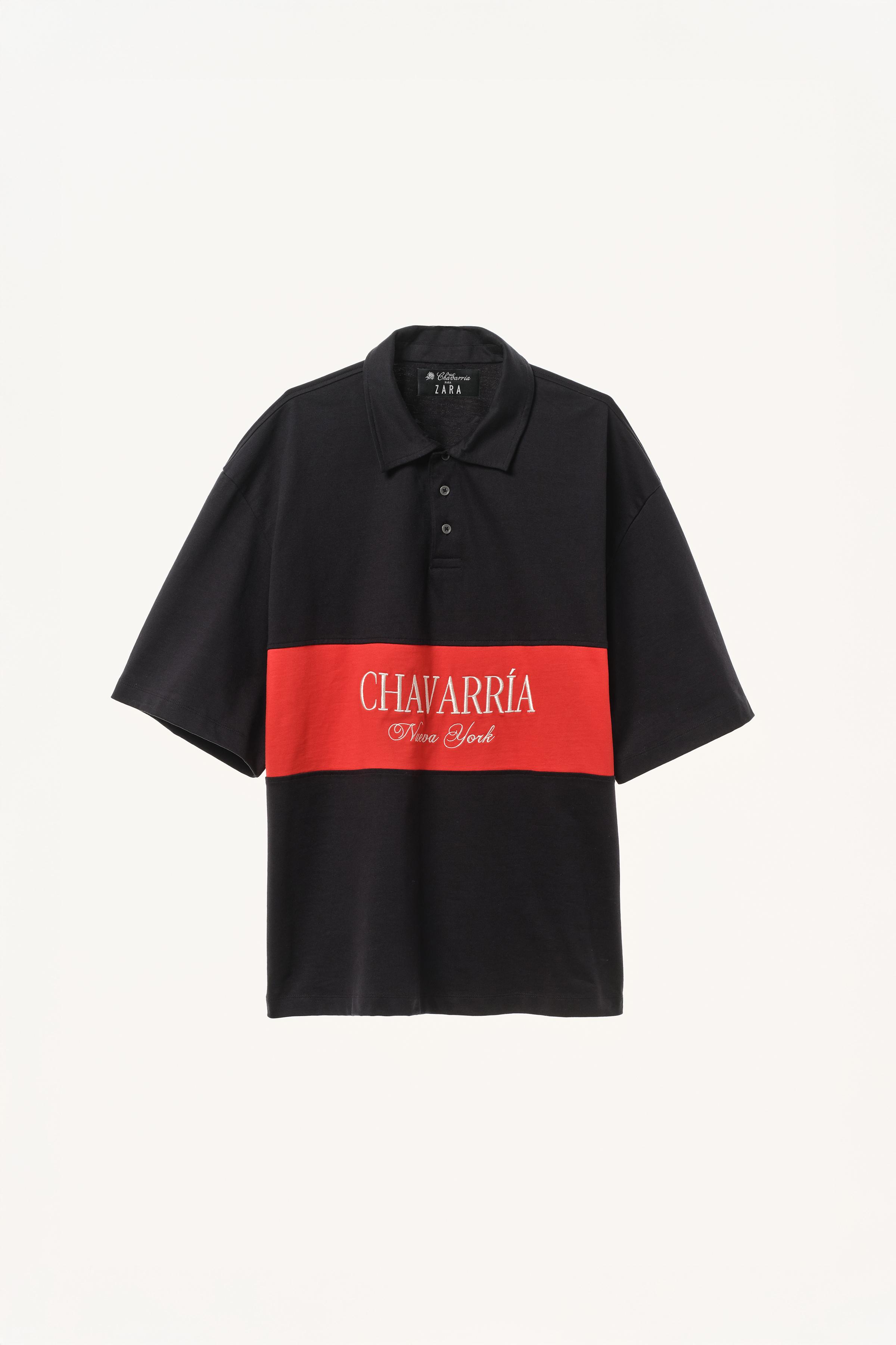EMBROIDERED COLOR BLOCK POLO SHIRT WILLY CHAVARRIA X ZARA