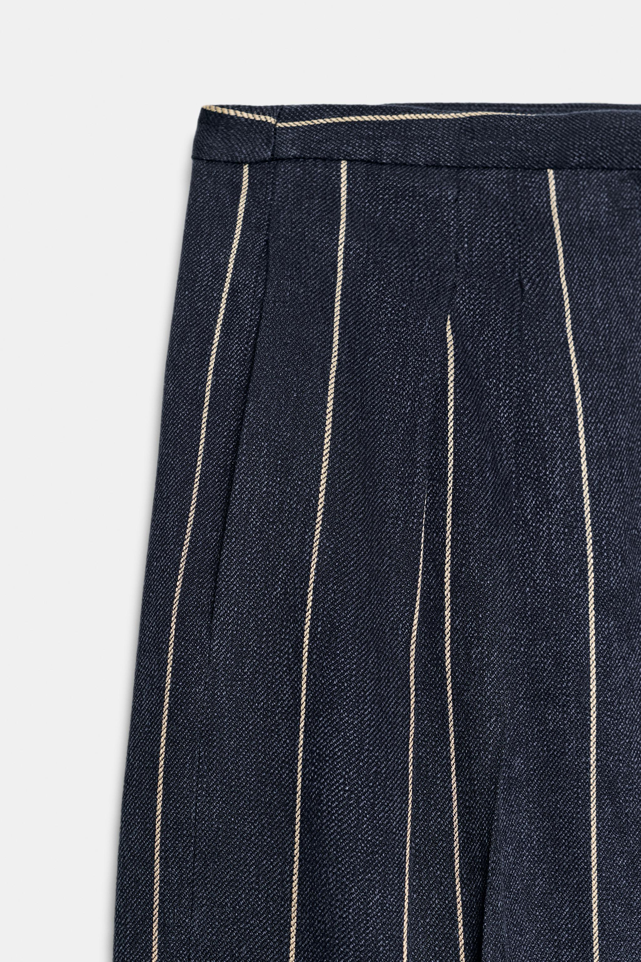 ZW COLLECTION STRIPED LINEN PANTS