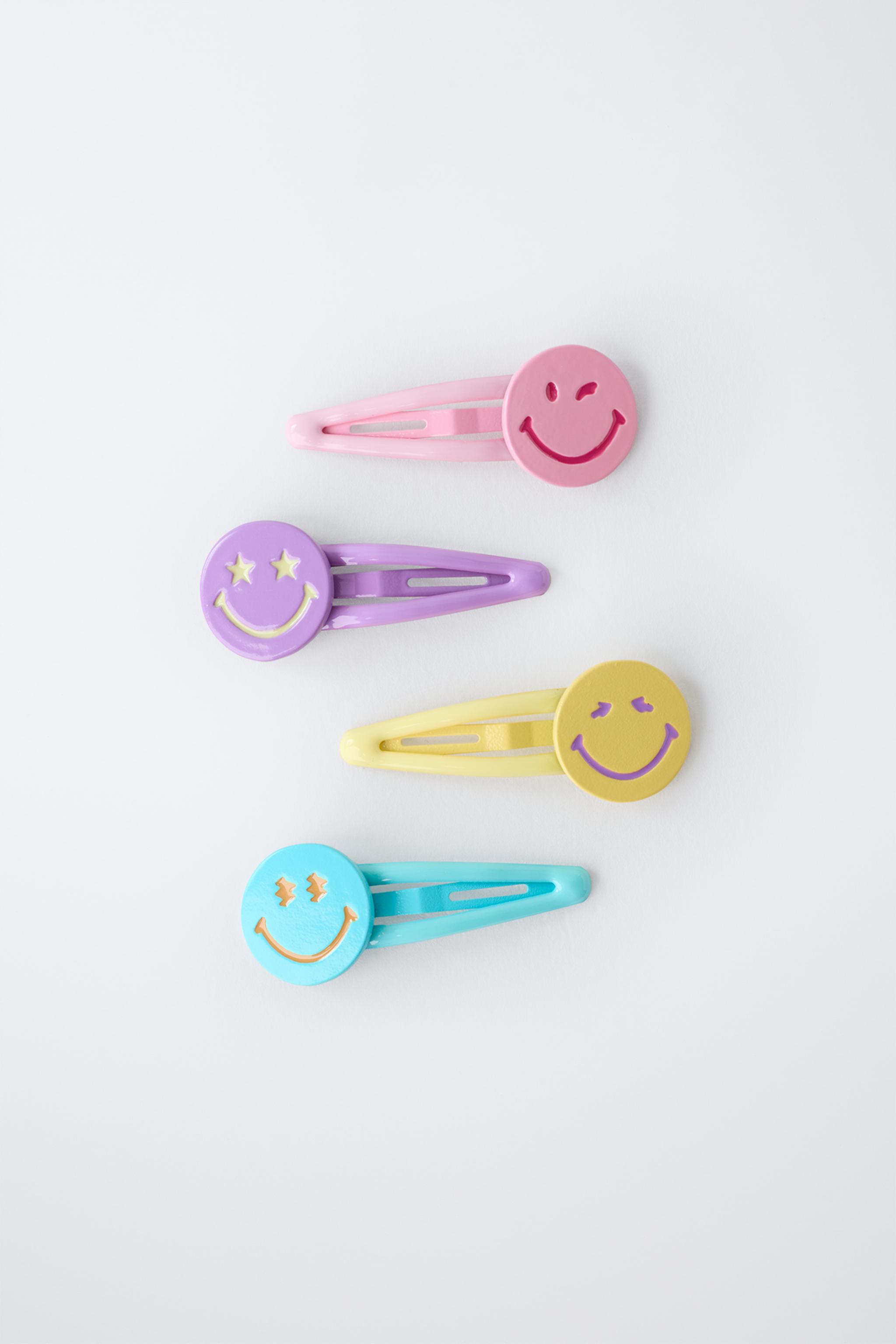 Детские аксессуары Zara PACK OF FOUR SMILEYWORLD ® HAIR CLIPS — фото 4