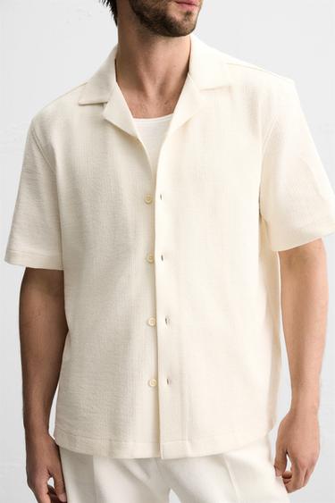 TEXTURED SHIRT - Ecru by Zara