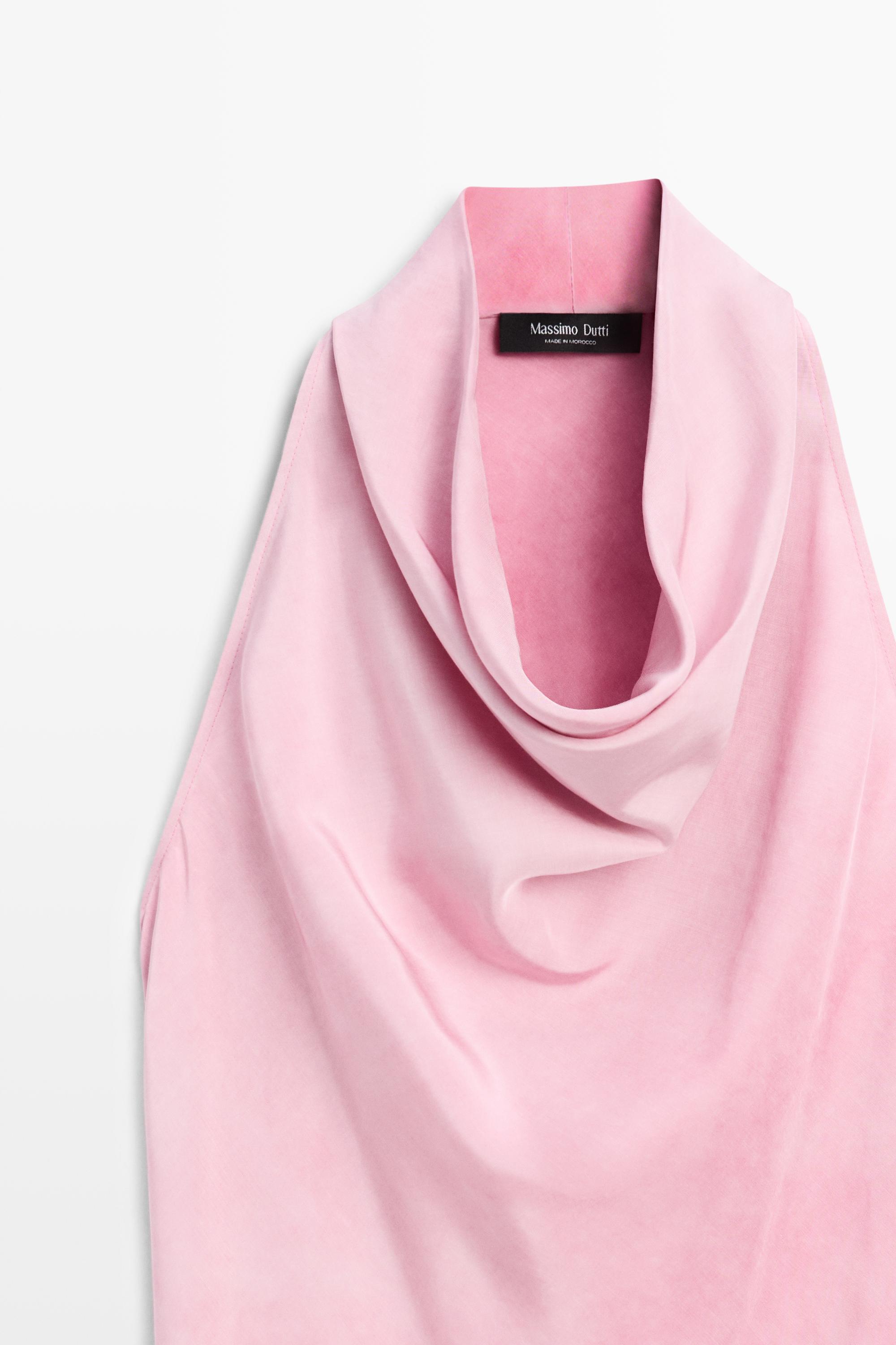 Robe midi fluide drapée