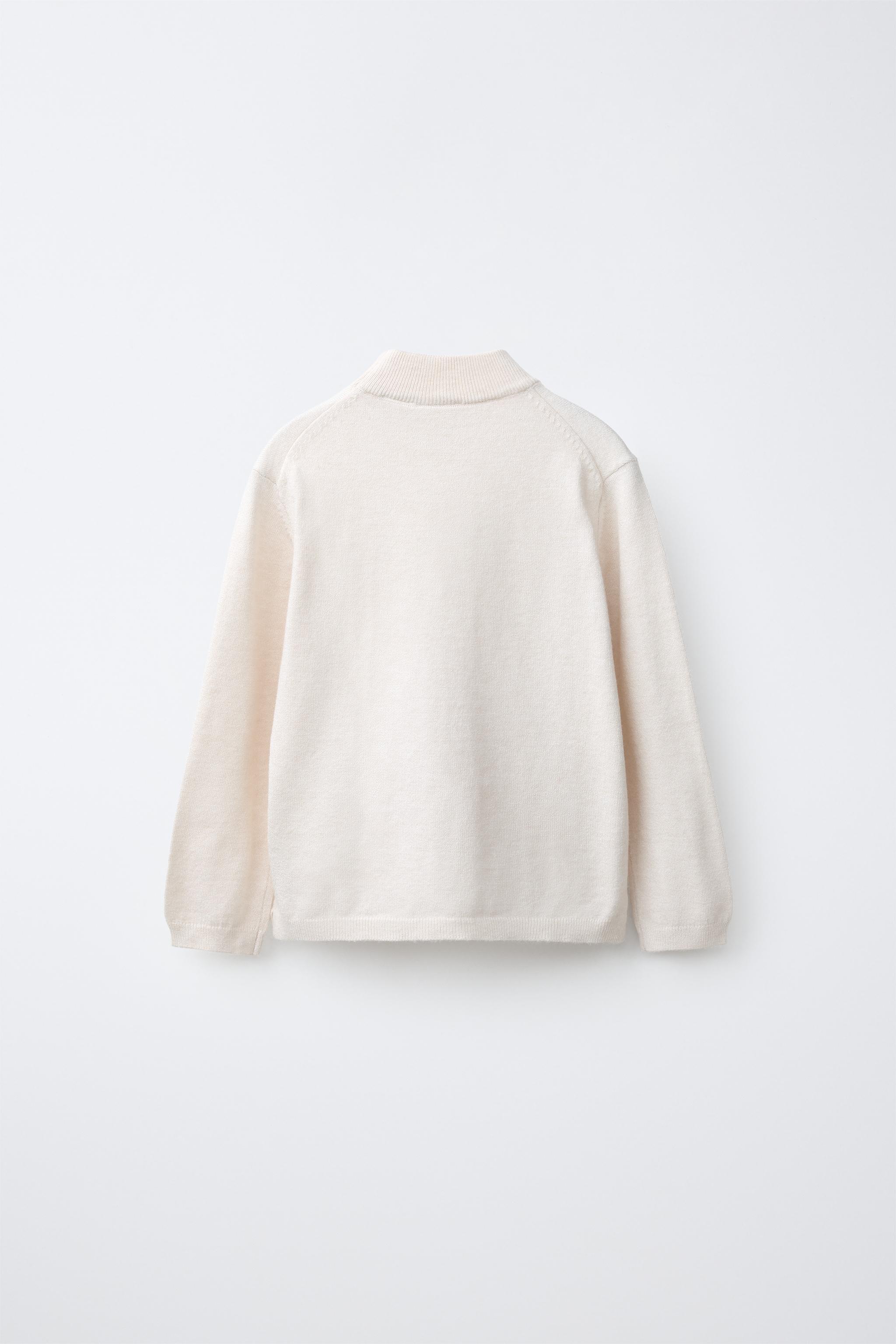 MOCK NECK KNIT JUMPER — Ecru (alternate view)