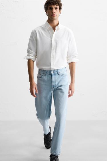 JEAN SLIM FIT TAPERED - Bleu clair de Zara - Image 4