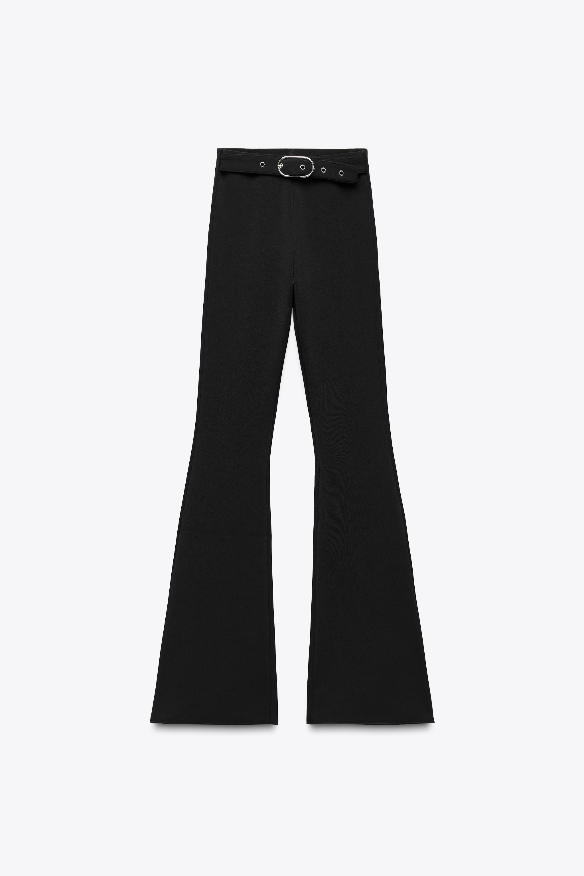 CONTOURING STRETCH FLARE PANTS - Black | ZARA United States