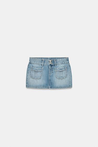 TRF DENIM MINI SKIRT - Light blue by Zara - Image 4