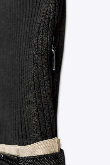 BELTED COMBINATION DRESS - Sand / Black by Zara - Image 8