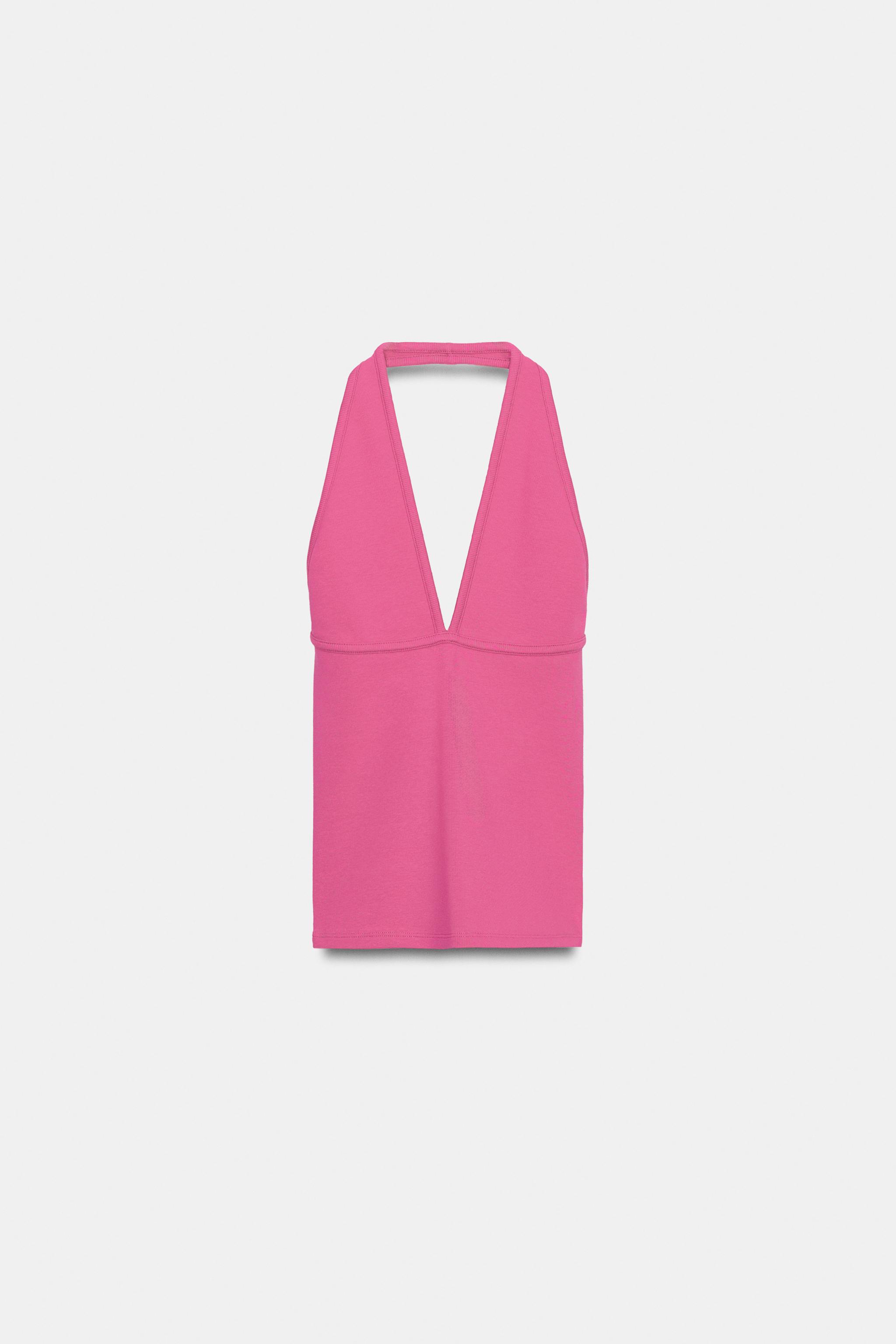 HALTER TOP — Raspberry
