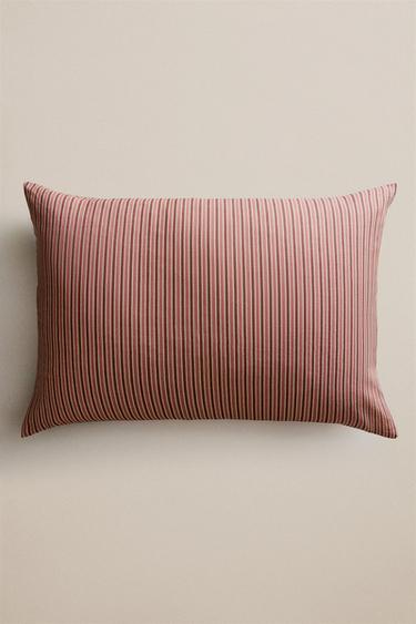 STRIPED CUSHION COVER — Pink 1