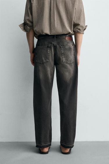 STRAIGHT-LEG JEANS - Charcoal by Zara - Image 2