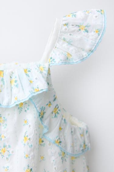 BRODERIE ANGLAISE FLORAL ROMPER - White by Zara