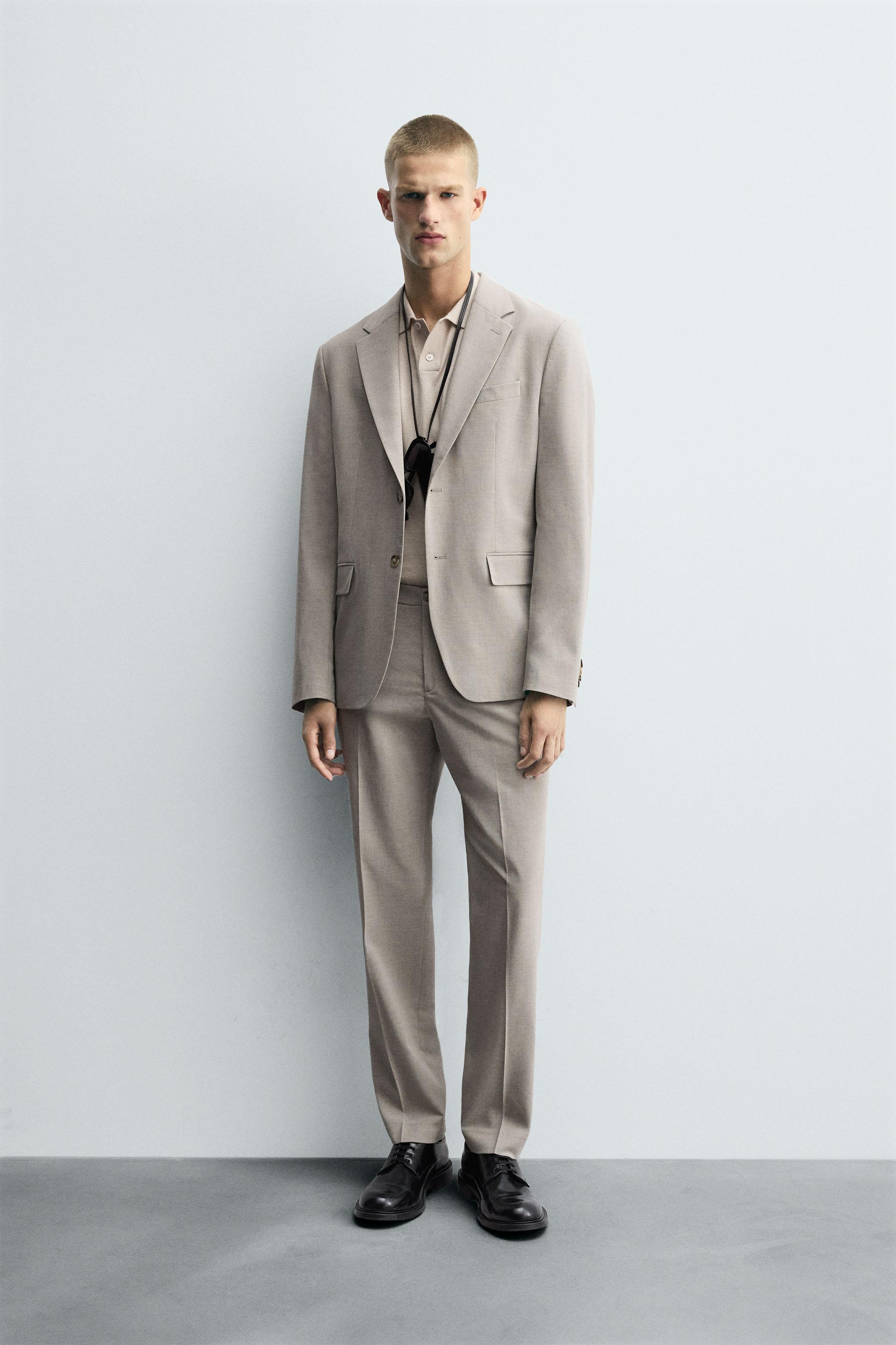 ZARA ダークブルー メンズスーツ 2ボタンジャケットとスラックス　セット WEB限定/OUTLET】【CLASSICO TAPERED】【秋冬】3釦段返り