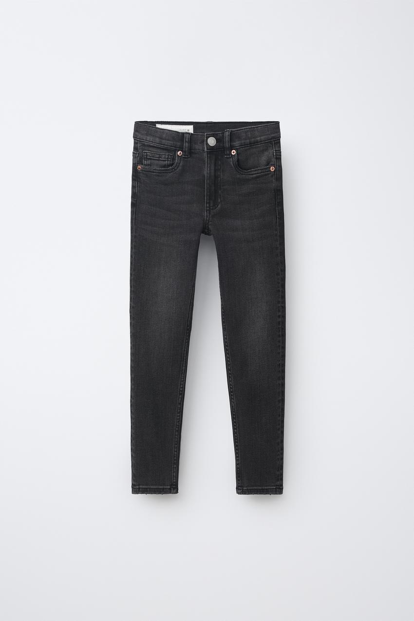 スキニーフィットデニムパンツ - ブラック - 6-7 歳 (122 cm) ZARA 