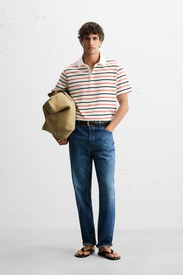 STRIPED POLO SHIRT - striped by Zara - Image 0