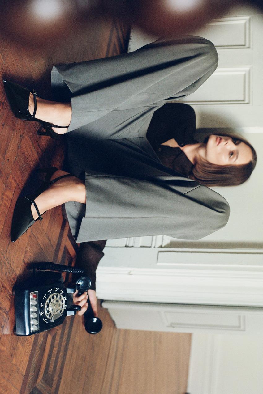 Zara black slingback shoes Clearance