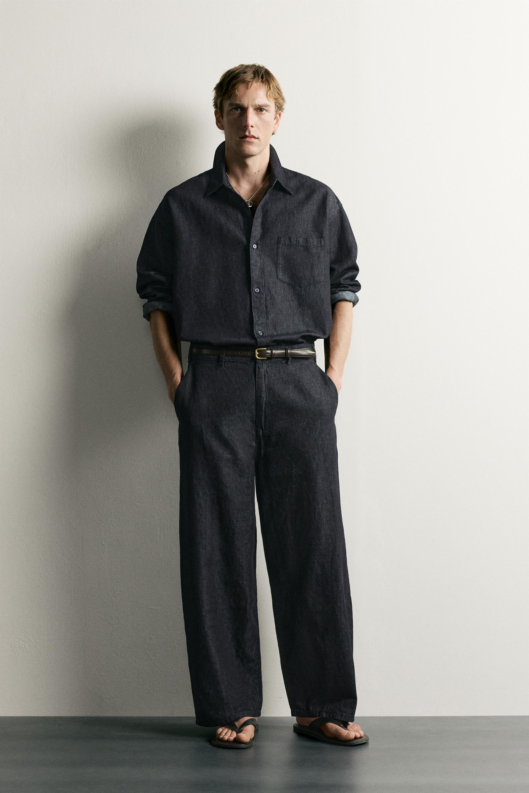 RELAXED FIT LIGHTWEIGHT DENIM SHIRT