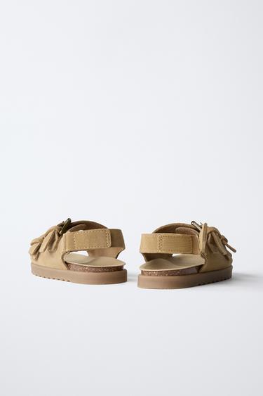 LEATHER SANDALS - Camel Brown by Zara - Image 5