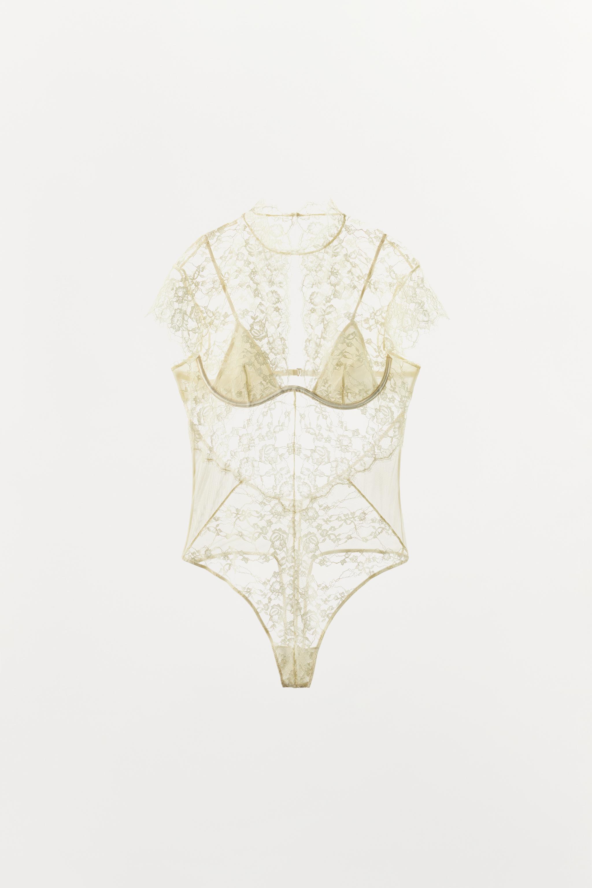 BODY À ARMATURES ET DENTELLE COMBINÉE