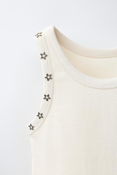 TOP À CLOUS - Beige de Zara - Image 2