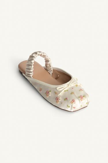 LIMITED EDITION SLINGBACK BALLET FLATS - White by Zara - Image 6