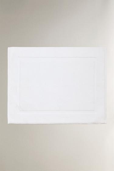 Zara SOFT NON-SLIP TERRY BATH MAT - White