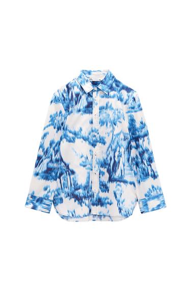 PRINTED POPLIN SHIRT