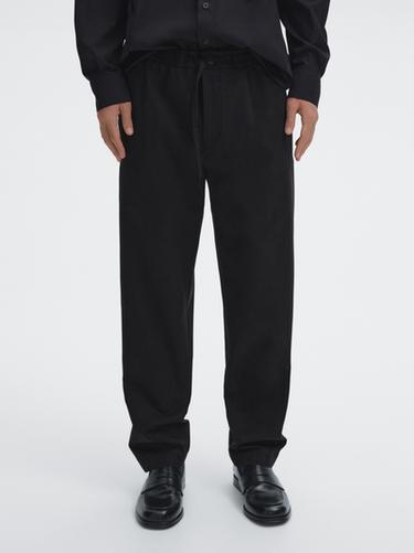 Zara Poplin jogger fit trousers - Navy blue