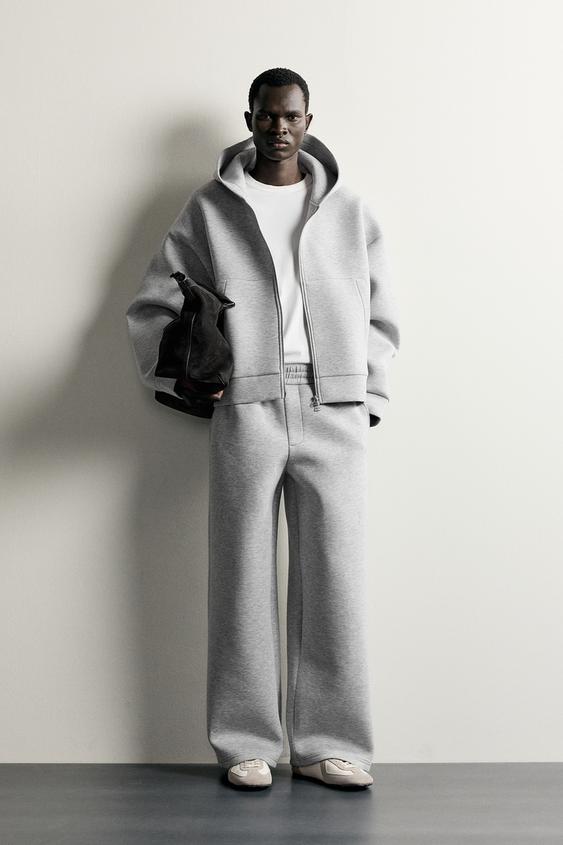 RELAXED FIT TECHNICAL JOGGING TROUSERS - Grey marl by Zara - Image 0