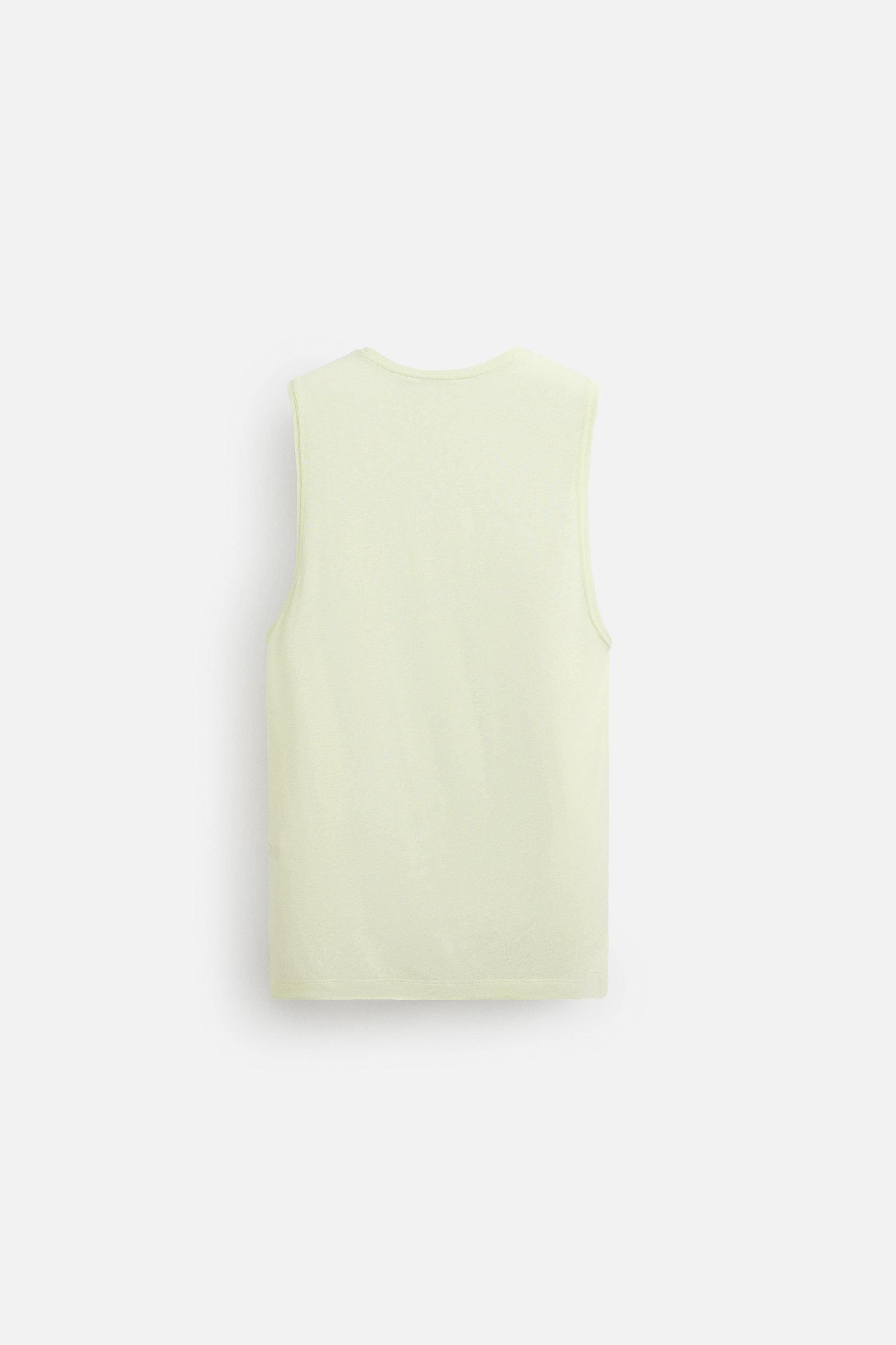 ★ドイツ発*ZARA*新作*ビスコースリネンタンクトップ/FUCHSIA★ ビスコース - リネン タンクトップ - ライム | ZARA Japan / 日本