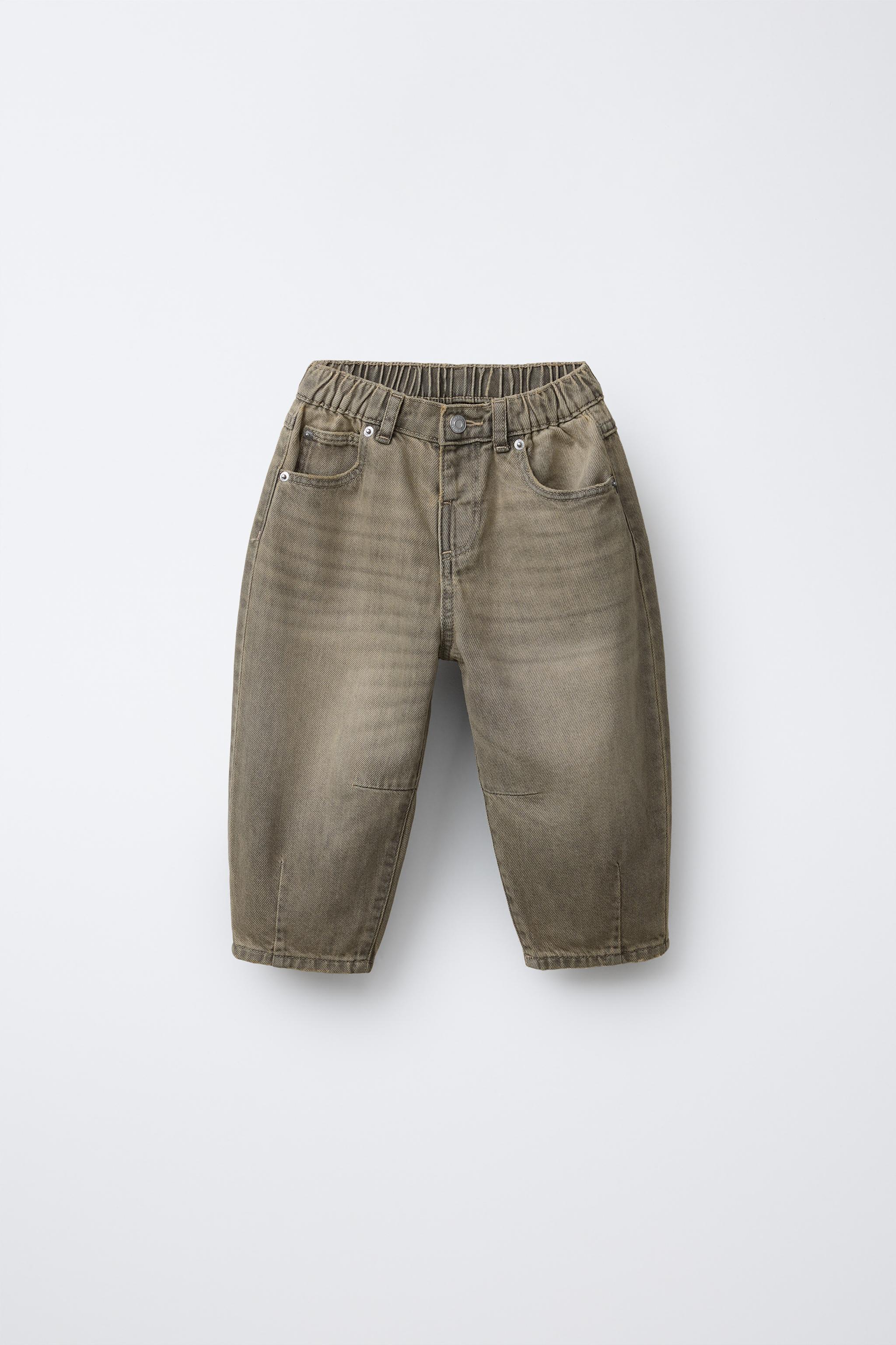 WASHED EFFECT BALLOON JEANS - Gray / Tan | ZARA Canada WASHED EFFECT BALLOON JEANS - Gray / Tan | ZARA Canada