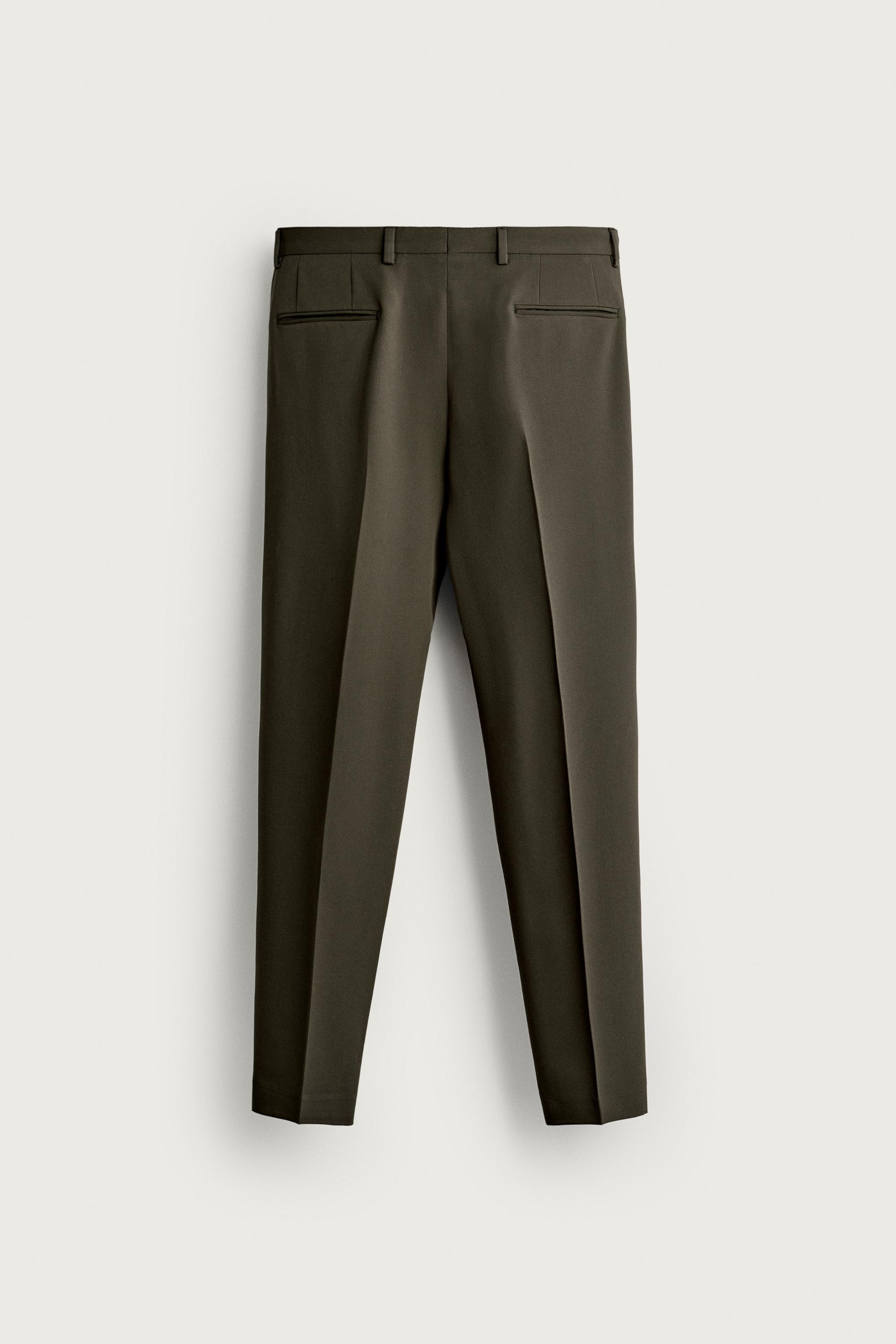 COMFORT SUIT PANTS — Dark green