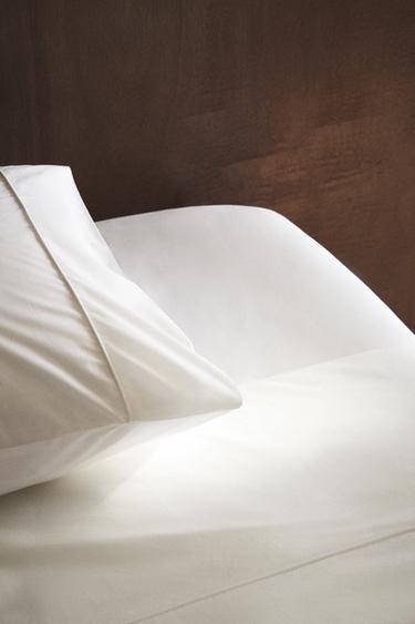 PERCALE FITTED SHEET | 30 CM HIGH (300 THREAD COUNT) - White by Zara - Image 5