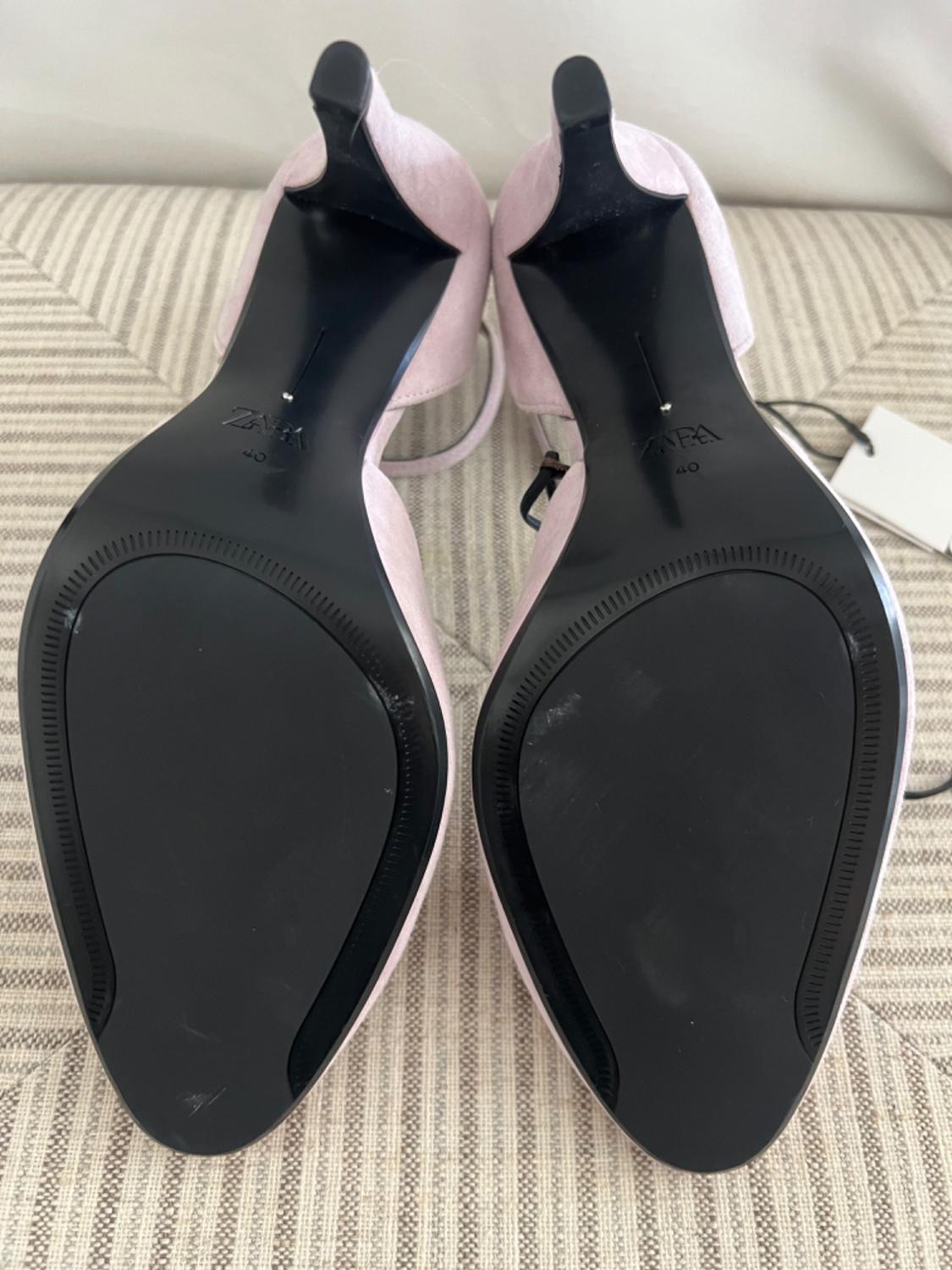 SUEDE ANKLE STRAP HEELS - Image 7