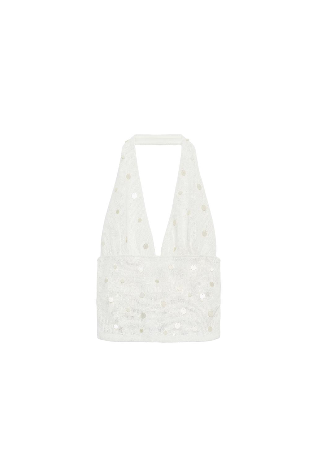 RUSTIC BEADED HALTER TOP - image 3
