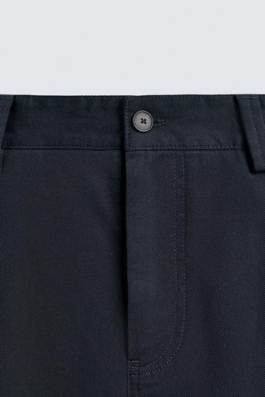 PANTALON CARGO STRAIGHT FIT - Bleu marine de Zara - Image 8