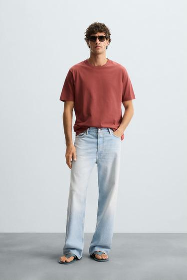 BASIC MEDIUM WEIGHT T-SHIRT - Intense red by Zara