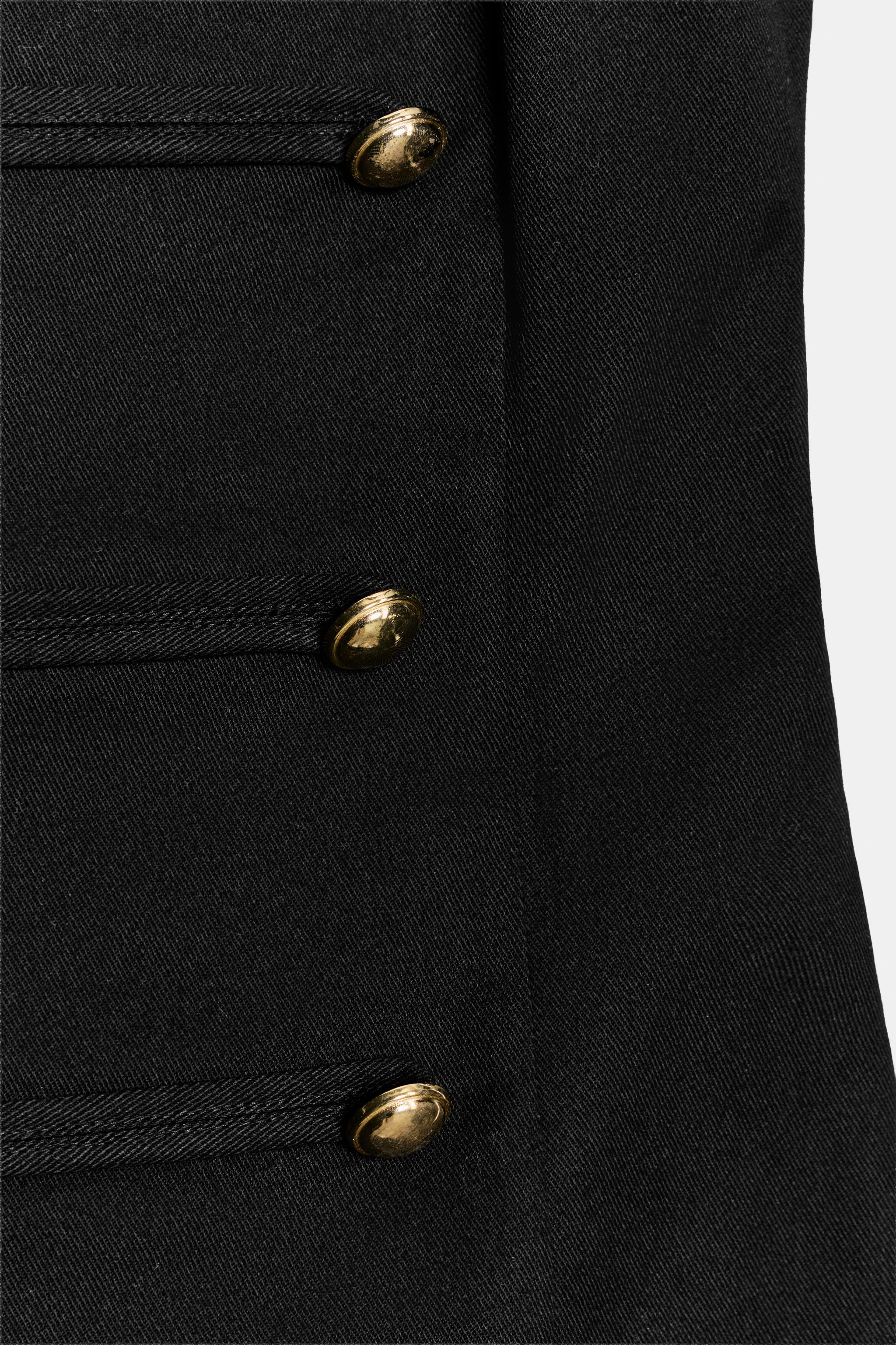 Женские платья Zara SHORT FROG FASTENING DRESS — фото 9