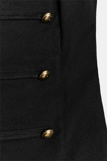 ROBE COURTE À BRANDEBOURGS - Noir de Zara - Image 8