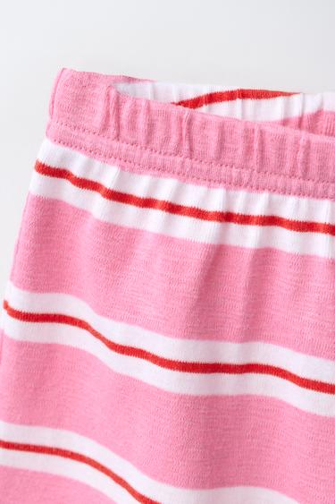 STRIPED T-SHIRT AND BERMUDA SHORTS SET - Pink / White by Zara - Image 3