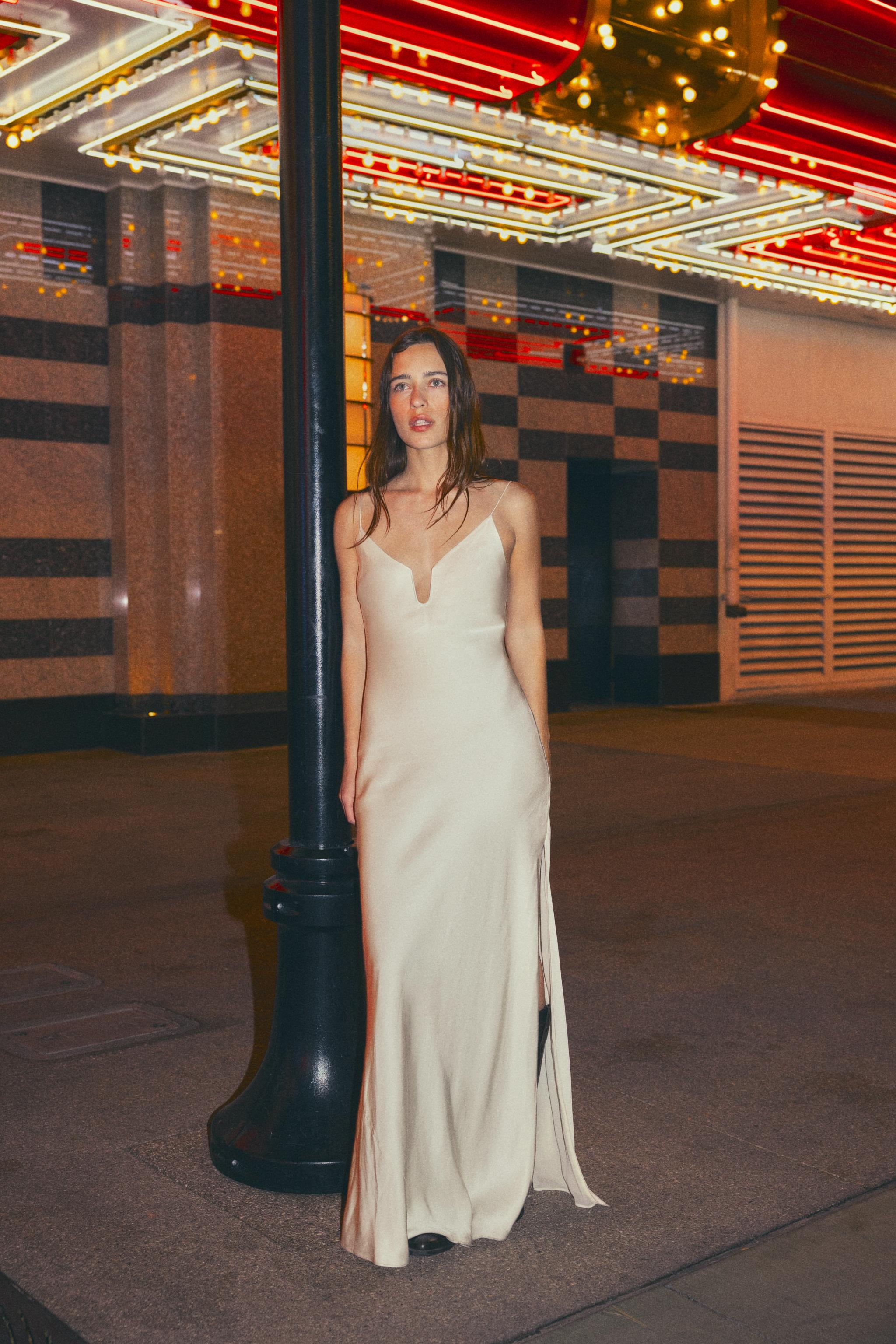 100% VISCOSE LONG DRESS
