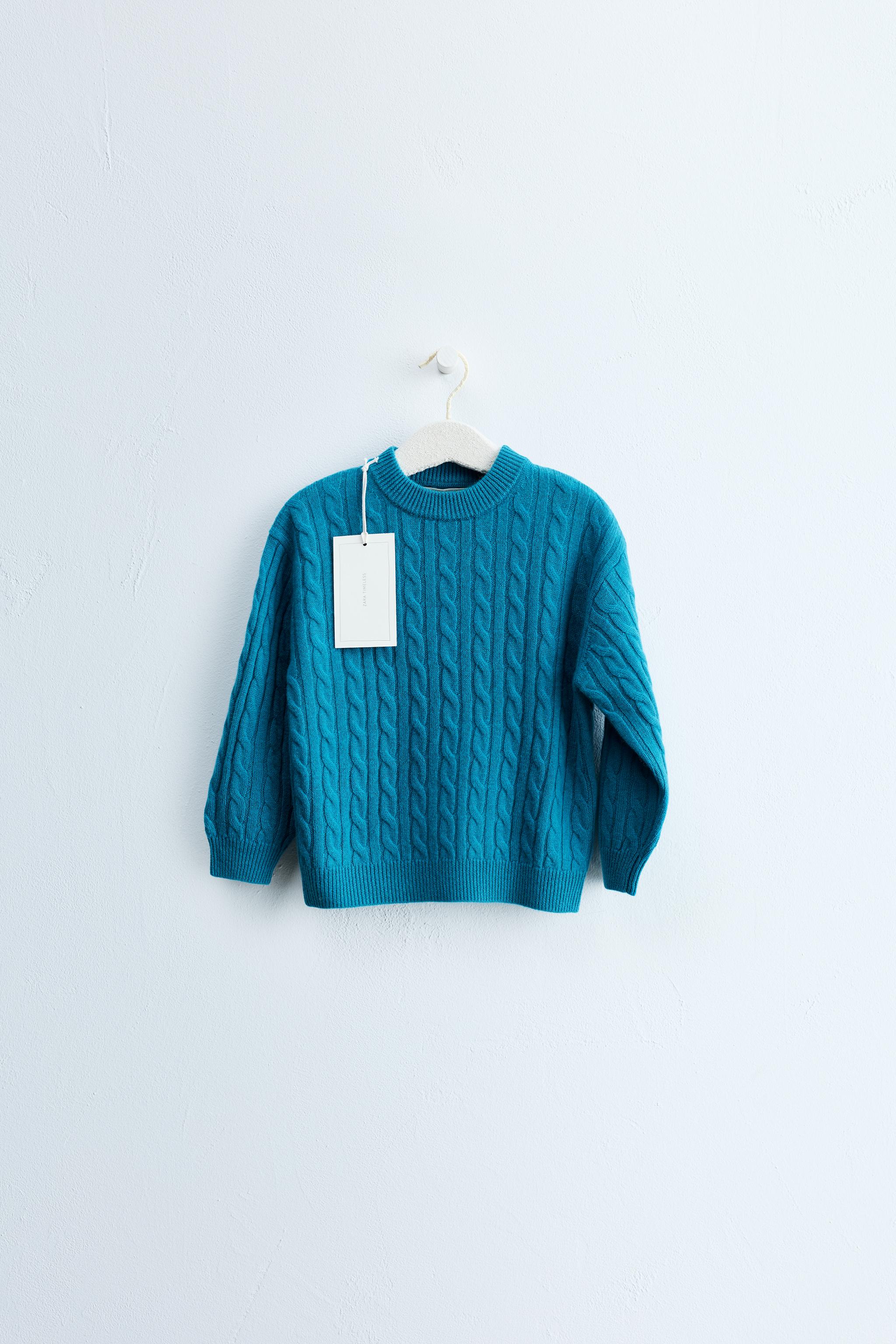 ZARA TIMELESS - PULL À TORSADES 100 % LAINE